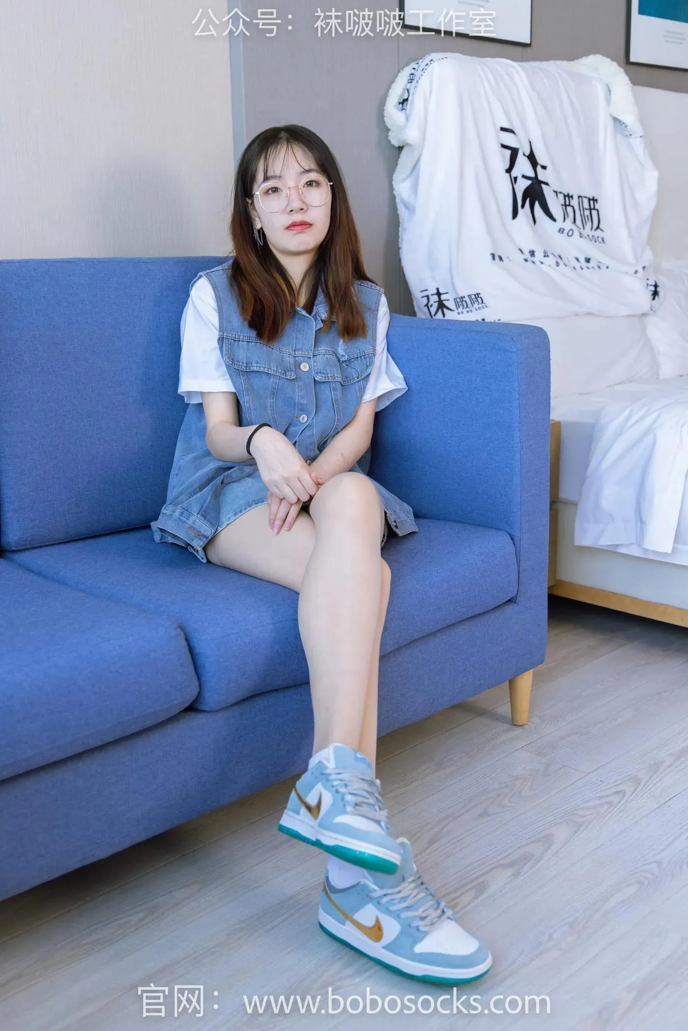 [BoBoSocks袜啵啵]NO.123 小甜豆-板鞋、白棉袜、肉丝 [140P]插图8